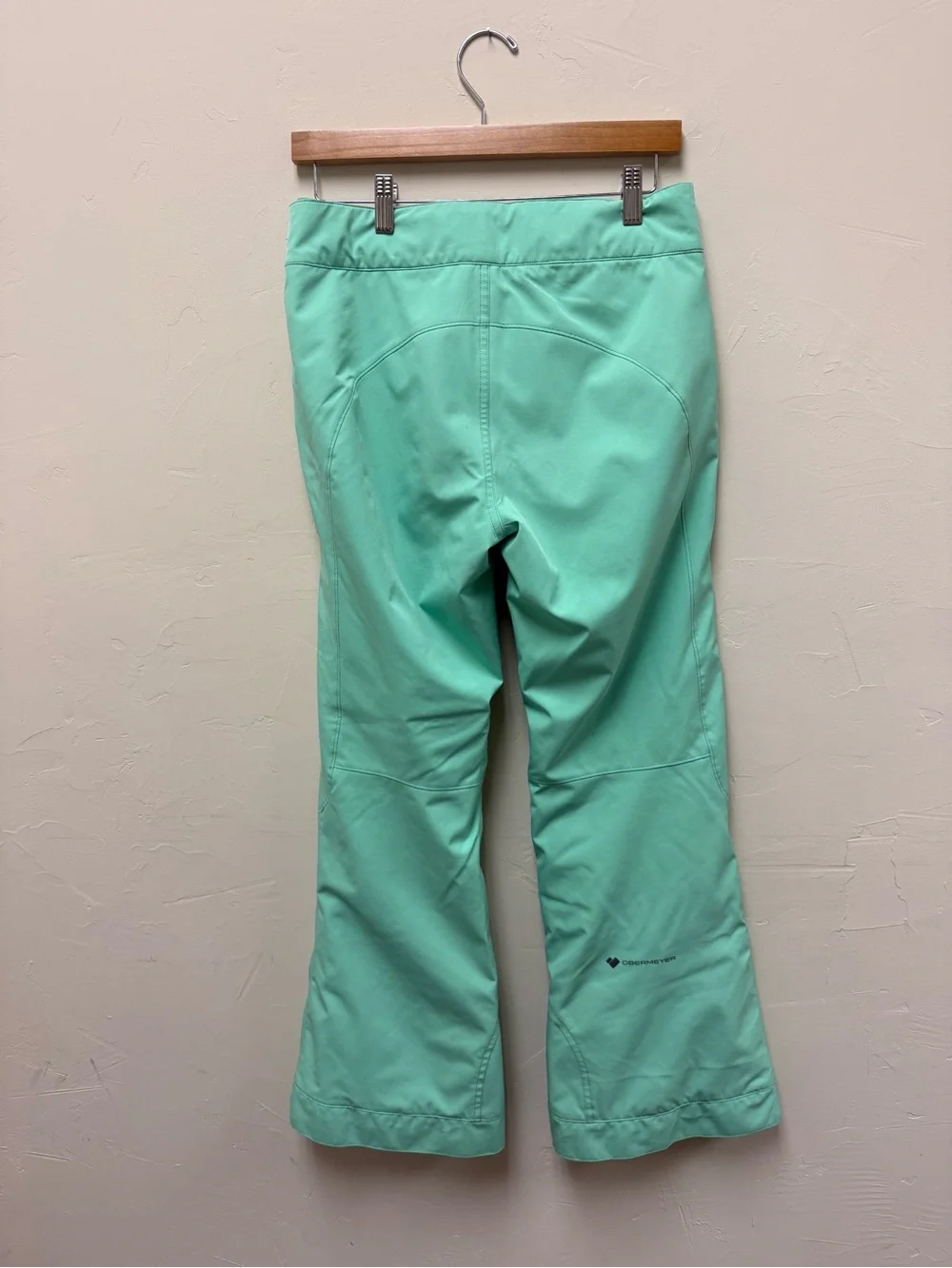 Obermeyer Kids Mint Green Ski Pants with Zip Pockets